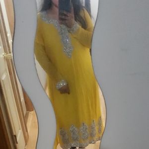 Fancy Yellow Kameez